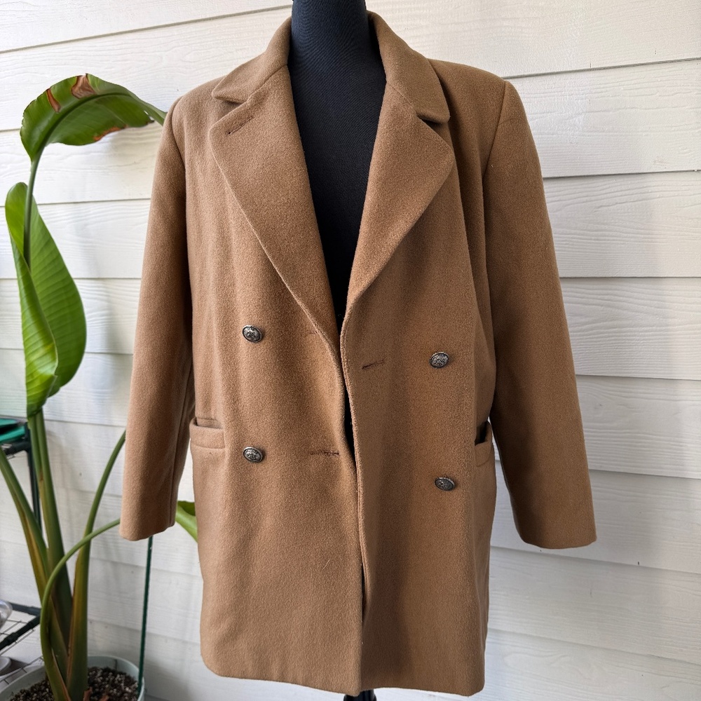 Vtg Donna Brook |‎ Wool Tan Jacket | Size 10P | Classic & Elegant
